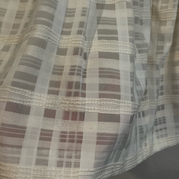 Tildon size 6 cream tone one tone plaid skirt academia - Picture 4 of 8